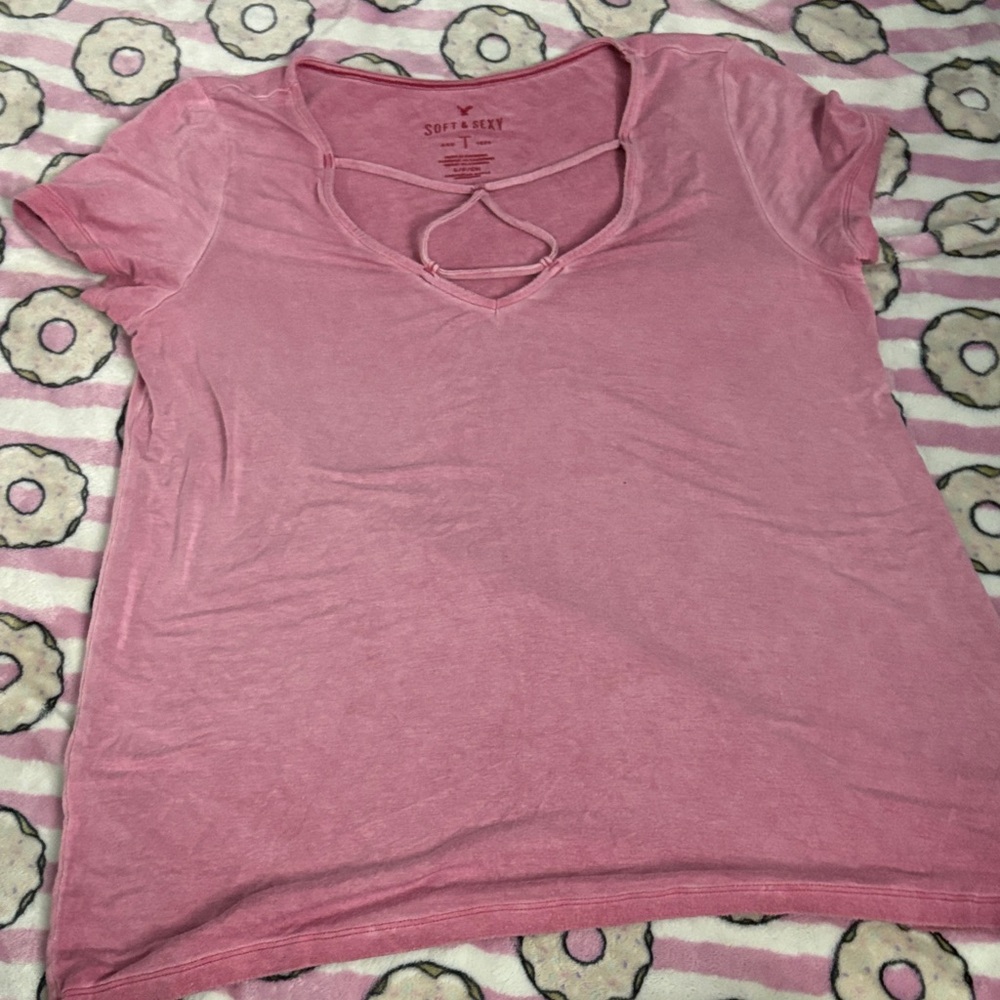 American eagle  Pink Short Sleeve Tee